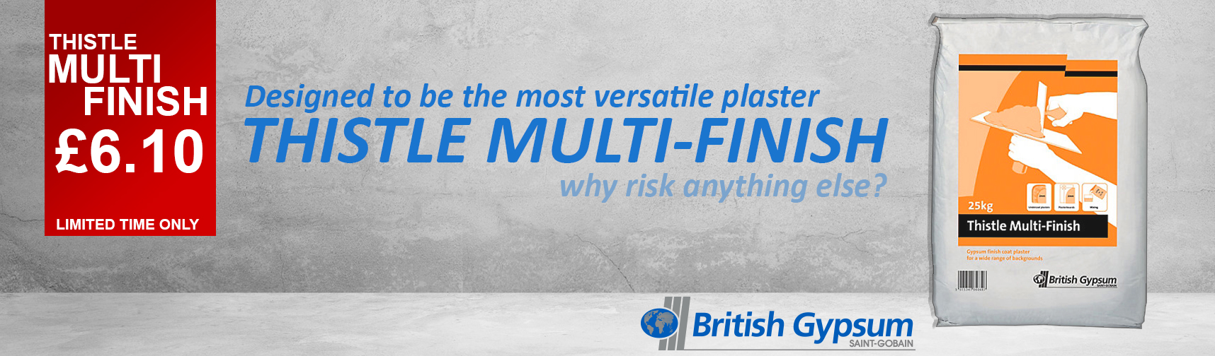 Thistle Multi Finish Plaster Free Delivery on orders over £75