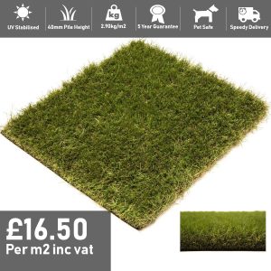 verdigris artificial grass 40mm pile height