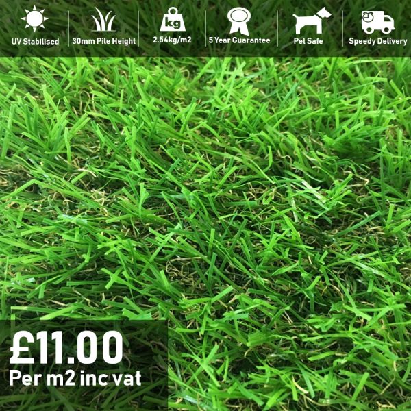 grassland artificial grass 30mm pile height