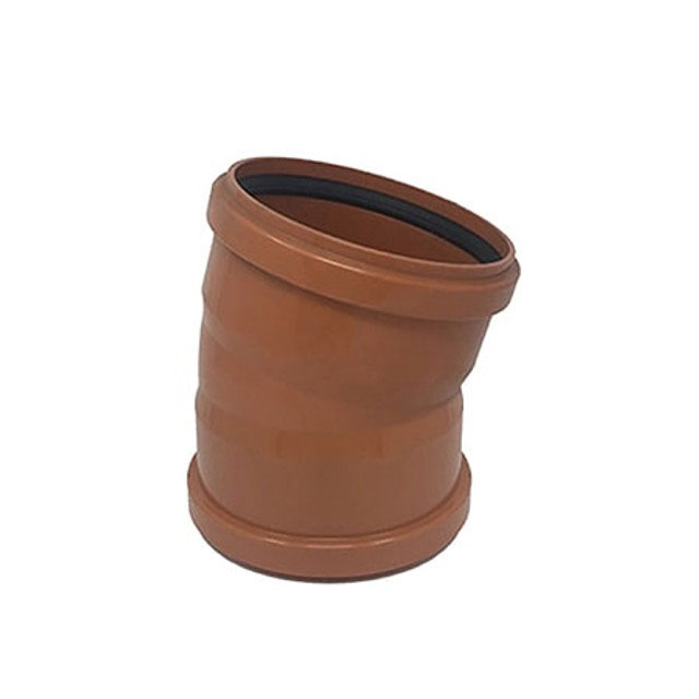 110mm 15 Degree Bend Double Socket