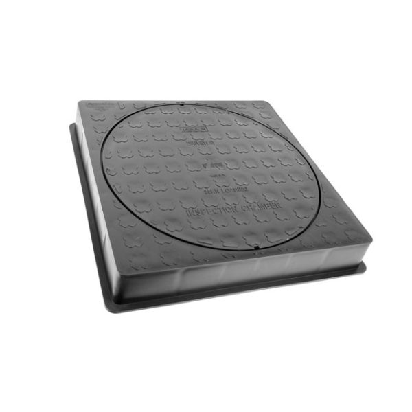450mm Diameter Round to Square PP Manhole Cover & Frame 35kn